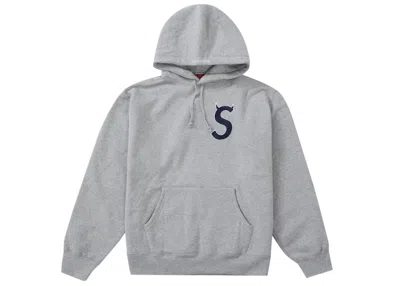 Pre-owned Supreme Men's  S Logo Hooded Sweatshirt (fw22) In Heather Grey In Gray