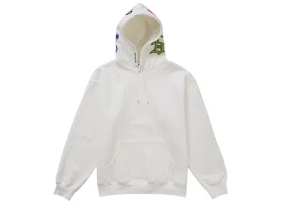 Pre-owned Supreme Men's  S Logo Hooded Sweatshirt In White