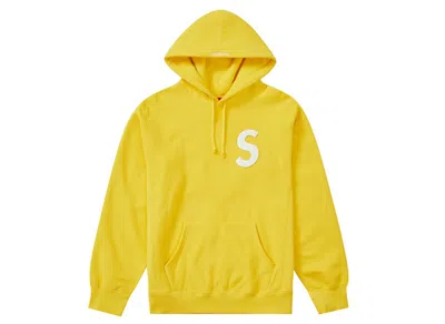 Pre-owned Supreme Men's  S Logo Hooded Sweatshirt (ss20) In Yellow