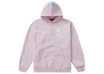 Pre-owned Supreme Men's  S Logo Split Hooded Sweatshirt In Light Pink