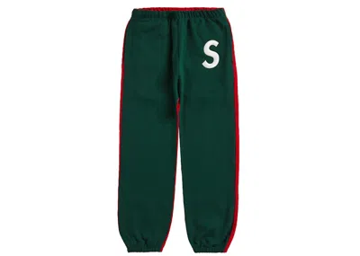Pre-owned Supreme Men's  S Logo Split Sweatpant In Dark Green