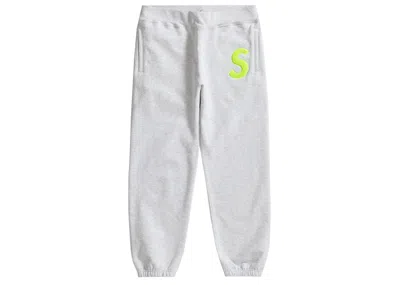 Pre-owned Supreme Men's  S Logo Sweatpant (fw19) In Ash Grey In Gray