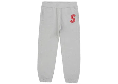 Pre-owned Supreme Men's  S Logo Sweatpant (fw20) In Heather Grey