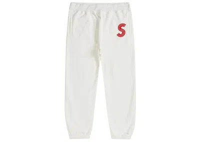 Pre-owned Supreme Men's  S Logo Sweatpant (fw20) In White