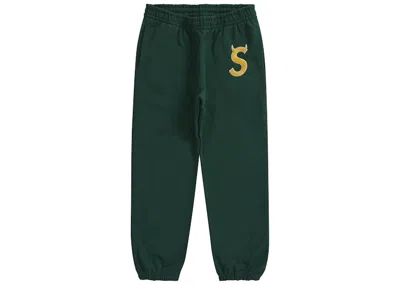 Pre-owned Supreme Men's  S Logo Sweatpant (fw22) In Dark Green