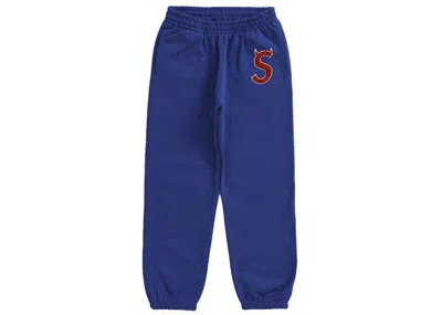 Pre-owned Supreme Men's  S Logo Sweatpant (fw22) In Royal