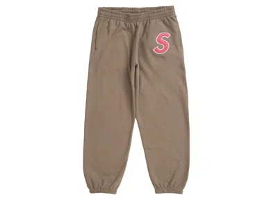 Pre-owned Supreme Men's  S Logo Sweatpant (ss25) In Dusty Brown