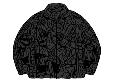 Pre-owned Supreme Men's  Saint Michael Fleece Jacket In Black