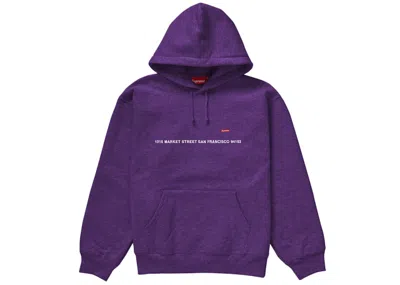 Pre-owned Supreme Men's  San Francisco Shop Small Box Hooded Sweatshirt In Dark Purple