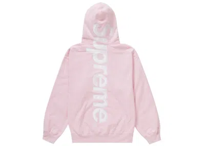 Pre-owned Supreme Men's  Satin Appliqué Hooded Sweatshirt (fw23) In Light Pink