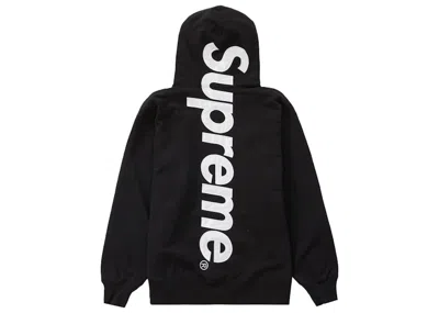 Pre-owned Supreme Men's  Satin Appliqué Hooded Sweatshirt In Black