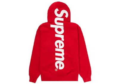 Pre-owned Supreme Men's  Satin Appliqué Hooded Sweatshirt In Red