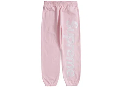 Pre-owned Supreme Men's  Satin Appliqué Sweatpant (fw23) In Light Pink