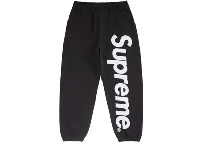 Pre-owned Supreme Men's  Satin Applique Sweatpant Fw24 In Black