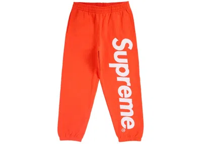 Pre-owned Supreme Men's  Satin Applique Sweatpant Fw24 In Bright Orange