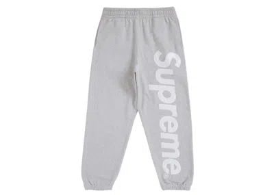 Pre-owned Supreme Men's  Satin Applique Sweatpant Fw24 In Heather Grey