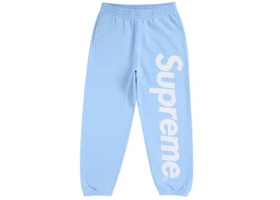 Pre-owned Supreme Men's  Satin Applique Sweatpant Fw24 In Light Blue