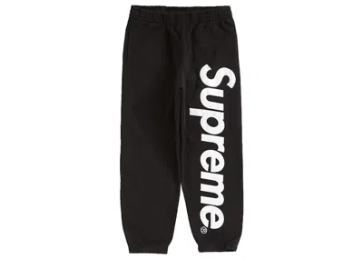 Pre-owned Supreme Men's  Satin Appliqué Sweatpant In Black