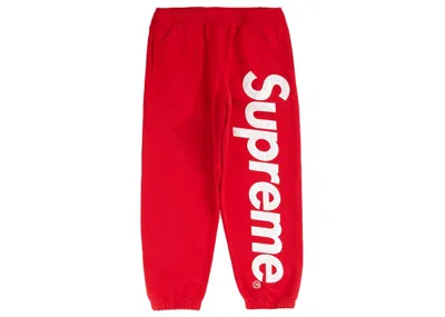 Pre-owned Supreme Men's  Satin Appliqué Sweatpant In Red