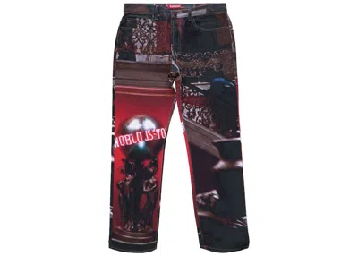 Pre-owned Supreme Men's  Scarface The World Is Yours 5pocket Jeans In Multi