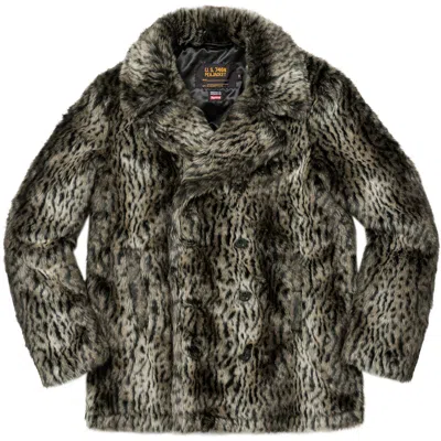Pre-owned Supreme Men's  Schott Fur Peacoat In Leopard In Brown