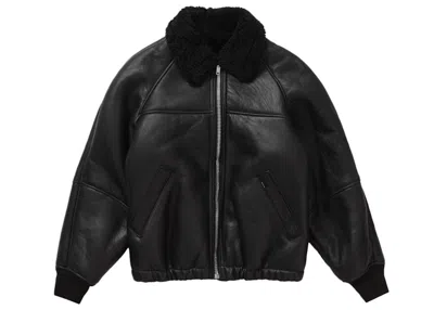 Pre-owned Supreme Men's  Schott Shearling Bomber Jacket In Black