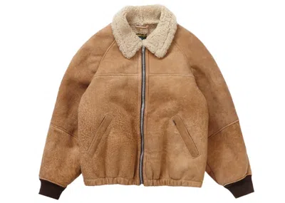 Pre-owned Supreme Men's  Schott Shearling Bomber Jacket In Brown