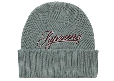 Pre-owned Supreme Men's  Script Logo Beanie In Olive