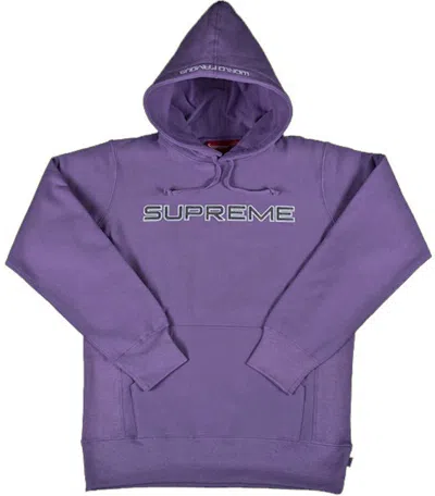 Pre-owned Supreme Men's  Sequin Logo Hooded Sweatshirt In Dust Lavender