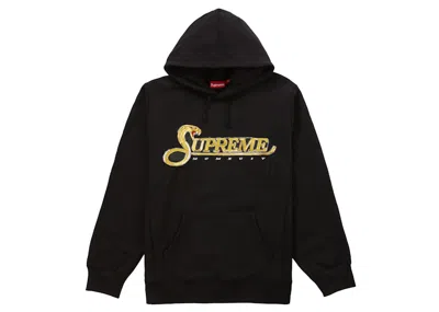 Pre-owned Supreme Men's  Sequin Viper Hooded Sweatshirt In Black
