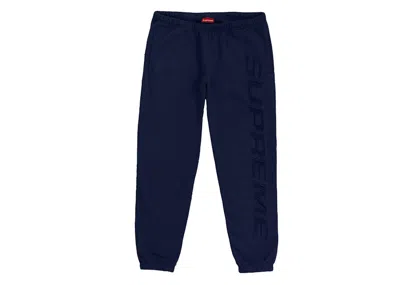 Pre-owned Supreme Men's  Set In Logo Sweatpant In Navy Blue