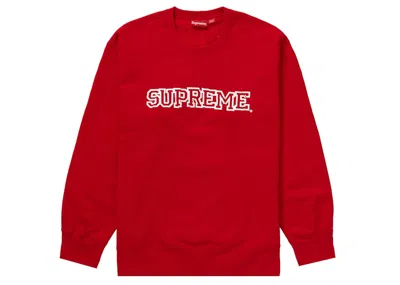 Pre-owned Supreme Men's  Shatte Logo Crewneck Sweatshirt In Red