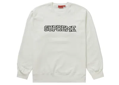 Pre-owned Supreme Men's  Shattered Logo Crewneck Sweatshirt In White