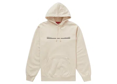 Pre-owned Supreme Men's  Shop Hooded Sweatshirt In Natural New York City In Gray