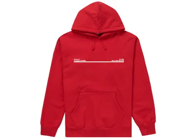 Pre-owned Supreme Men's  Shop Hooded Sweatshirt In Red Los Angeles