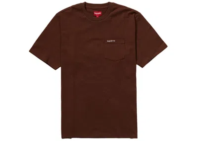 Pre-owned Supreme Men's  Short Sleeve Pocket Tee Shirt (fw21) In Brown