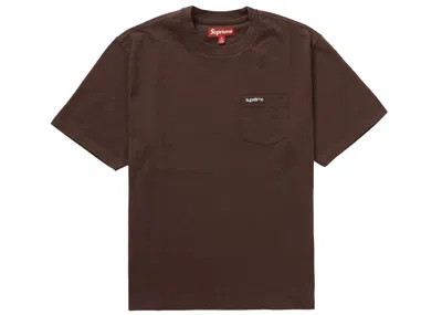 Pre-owned Supreme Men's  Short Sleeve Pocket Tee Shirt (fw23) In Brown