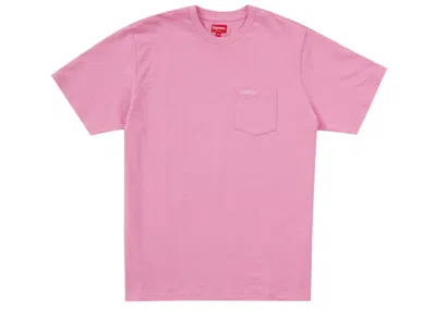 Pre-owned Supreme Men's  Short Sleeve Pocket Tee Shirt (ss22) In Bright Pink