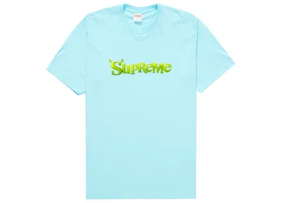 Pre-owned Supreme Men's  Shrek Tee Shirt In Turquoise In Blue