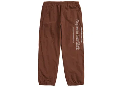 Pre-owned Supreme Men's  Side Logo Track Pant In Brown