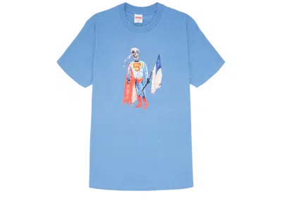 Pre-owned Supreme Men's  Skeleton Tee Shirt In Dusty Light Royal