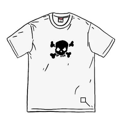Pre-owned Supreme Men's  Skull Short Sleeve Top In White