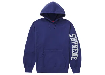 Pre-owned Supreme Men's  Sleeve Arc Hooded Sweatshirt (fw23) In Washed Navy Blue