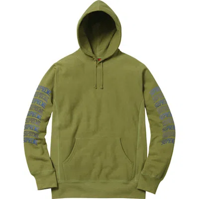 Pre-owned Supreme Men's  Sleeve Arc Hooded Sweatshirt In Moss