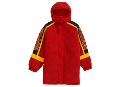 Pre-owned Supreme Men's  Sleeve Logo Sideline Parka Jacket In Red