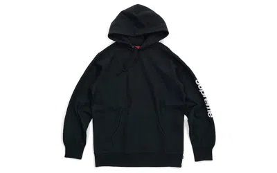 Pre-owned Supreme Men's  Sleeve Patch Hooded Sweatshirt In Black