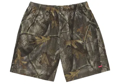 Pre-owned Supreme Men's  Small Box Baggy Mesh Short (ss25) In Realtree Hardwoods Camo