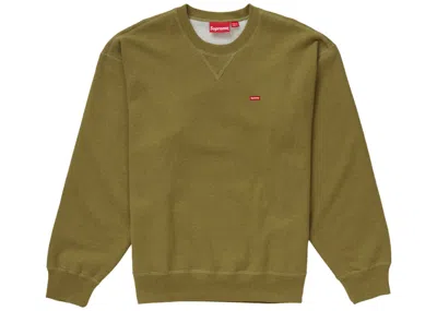Pre-owned Supreme Men's  Small Box Crewneck Sweatshirt (fw23) In Heather Olive