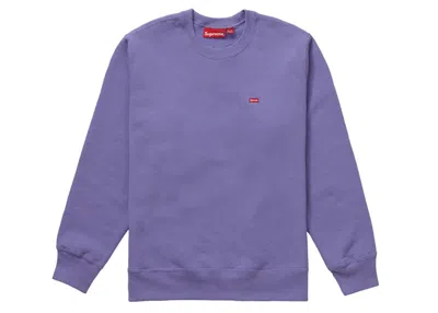 Pre-owned Supreme Men's  Small Box Crewneck Sweatshirt In Light Violet
