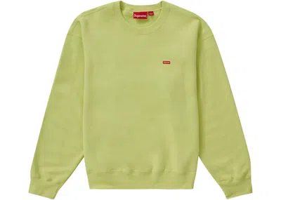Pre-owned Supreme Men's  Small Box Crewneck Sweatshirt In Lime